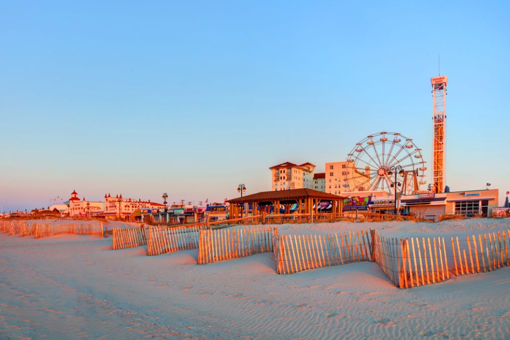 Ocean City is on New Jersey's coastal Jersey Shore. 