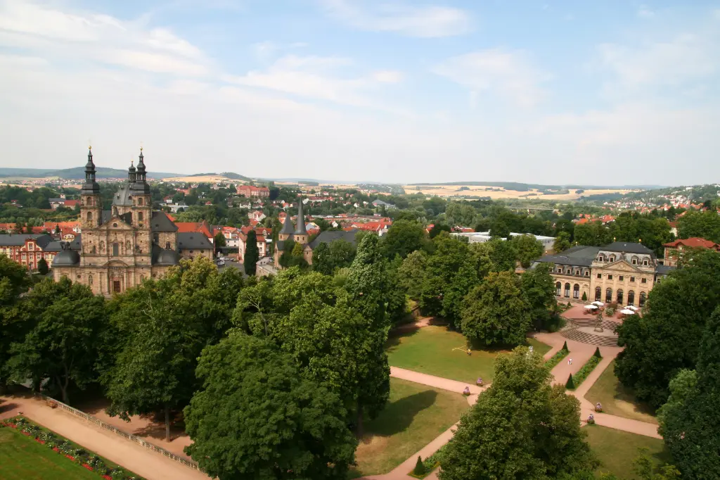 Fulda Cathedral and Skyline in Hessen, Germany